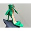 Dior Heel 10cm Mlle Dior Heeled Sandals in Suede Green with Bow 2024
