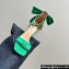 Dior Heel 10cm Mlle Dior Heeled Sandals in Suede Green with Bow 2024