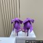 Dior Heel 10cm Mlle Dior Heeled Sandals in Suede Purple with Bow 2024