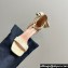 Dior Heel 10cm Mlle Dior Heeled Sandals in Suede Beige with Bow 2024