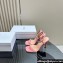 Dior Heel 10cm Diorly Heeled Sandals in Pink Suede Calfskin and White Resin Pearls 2024