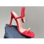 Dior Heel 10cm Diorly Heeled Sandals in Red Suede Calfskin and White Resin Pearls 2024