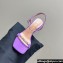 Dior Heel 10cm Diorly Heeled Sandals in Purple Suede Calfskin and White Resin Pearls 2024