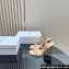 Dior Heel 10cm Diorly Heeled Sandals in Beige Suede Calfskin and White Resin Pearls 2024