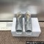Dior Heel 5.5cm LA CIGALE Ankle Boots in Velvet Gray with Crystal Ball 2024