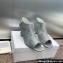 Dior Heel 5.5cm LA CIGALE Ankle Boots in Velvet Gray with Crystal Ball 2024