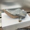 Dior Heel 5.5cm LA CIGALE Ankle Boots in Velvet Gray with Crystal Ball 2024