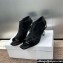 Dior Heel 5.5cm LA CIGALE Ankle Boots in Velvet Black with Crystal Ball 2024
