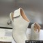 Dior Heel 5.5cm LA CIGALE Ankle Boots in Velvet White with Crystal Ball 2024