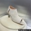 Dior Heel 5.5cm LA CIGALE Ankle Boots in Velvet White with Crystal Ball 2024