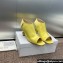 Dior Heel 5.5cm LA CIGALE Ankle Boots in Velvet Yellow with Crystal Ball 2024