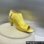 Dior Heel 5.5cm LA CIGALE Ankle Boots in Velvet Yellow with Crystal Ball 2024