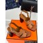Hermes Heel 9.5cm Platform 2cm Eris 90 sandals with with "H" cut-out in calfskin Brown 2024
