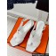 Hermes Heel 9.5cm Platform 2cm Eris 90 sandals with with "H" cut-out in Grained calfskin White 2024