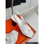 Hermes Heel 9.5cm Platform 2cm Eris 90 sandals with with "H" cut-out in Grained calfskin White 2024
