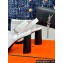 Hermes Heel 9.5cm Platform 2cm Eris 90 sandals with with "H" cut-out in Grained calfskin White 2024