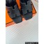 Hermes Heel 9.5cm Platform 2cm Eris 90 sandals with with "H" cut-out in Grained calfskin Black 2024