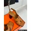 Hermes Heel 9.5cm Platform 2cm Eris 90 sandals with with "H" cut-out in Grained calfskin Brown 2024