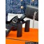 Hermes Heel 9.5cm Platform 2cm Ilona 90 sandals with oversized Kelly buckle in Grained calfskin Black 2024