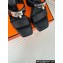 Hermes Heel 9.5cm Platform 2cm Ilona 90 sandals with oversized Kelly buckle in Grained calfskin Black 2024