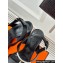 Hermes Heel 9.5cm Platform 2cm Ilona 90 sandals with oversized Kelly buckle in Grained calfskin Black 2024