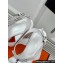 Hermes Heel 9.5cm Platform 2cm Ilona 90 sandals with oversized Kelly buckle in Grained calfskin White 2024