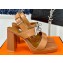 Hermes Heel 9.5cm Platform 2cm Ilona 90 sandals with oversized Kelly buckle in calfskin Brown 2024