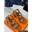Hermes Heel 9.5cm Platform 2cm Ilona 90 sandals with oversized Kelly buckle in calfskin Brown 2024