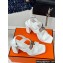 Hermes Heel 9.5cm Platform 2cm Ilona 90 sandals with oversized Kelly buckle in calfskin White 2024