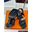 Hermes Heel 9.5cm Platform 2cm Ilona 90 sandals with oversized Kelly buckle in calfskin Black 2024