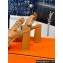 Hermes Heel 9.5cm Platform 2cm Ilona 90 sandals with oversized Kelly buckle in Grained calfskin Brown 2024