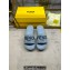 Fendi Sunshine flatform slides Denim Light Blue 2024