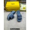 Fendi Sunshine flatform slides Denim Dark Blue 2024
