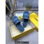 Fendi Sunshine flatform slides Denim Dark Blue 2024