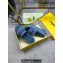 Fendi Sunshine flatform slides Denim Dark Blue 2024