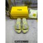 Fendi Sunshine flatform slides Canvas Fabric Yellow 2024