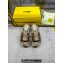 Fendi Sunshine flatform slides Canvas Fabric Beige 2024