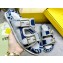 Fendi Feel Women/Men slides Canvas Fabric Blue 2024