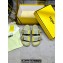 Fendi Feel Women/Men slides Canvas Fabric Yellow 2024