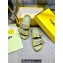 Fendi Feel Women/Men slides Canvas Fabric Yellow 2024