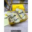 Fendi Feel Women/Men slides Canvas Fabric Yellow 2024