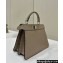 Fendi Peekaboo ISeeU Petite Bag Gray Selleria with 306 hand-sewn topstitches 2024