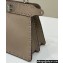 Fendi Peekaboo ISeeU Petite Bag Gray Selleria with 306 hand-sewn topstitches 2024