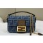 Fendi Baguette Mini Bag Light blue FF denim fabric 2024
