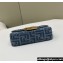 Fendi Baguette Mini Bag Light blue FF denim fabric 2024