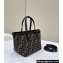 Fendi Roll Mini Bag Brown FF jacquard 2024