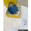 Fendi Peekaboo ISeeU Petite Bag in ostrich leather Blue 2024