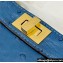 Fendi Peekaboo ISeeU Petite Bag in ostrich leather Blue 2024