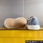 Fendi Domino Women/Men FF canvas fabric low-tops Sneakers Light Blue Top Quality 2024