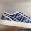 Fendi Domino Women/Men FF canvas fabric low-tops Sneakers Blue Top Quality 2024